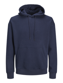 Jack & Jones Plus Size Yksivärinen Huppari -Navy Blazer - 12250595
