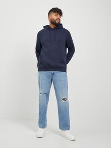 Jack & Jones Plus Size Yksivärinen Huppari -Navy Blazer - 12250595