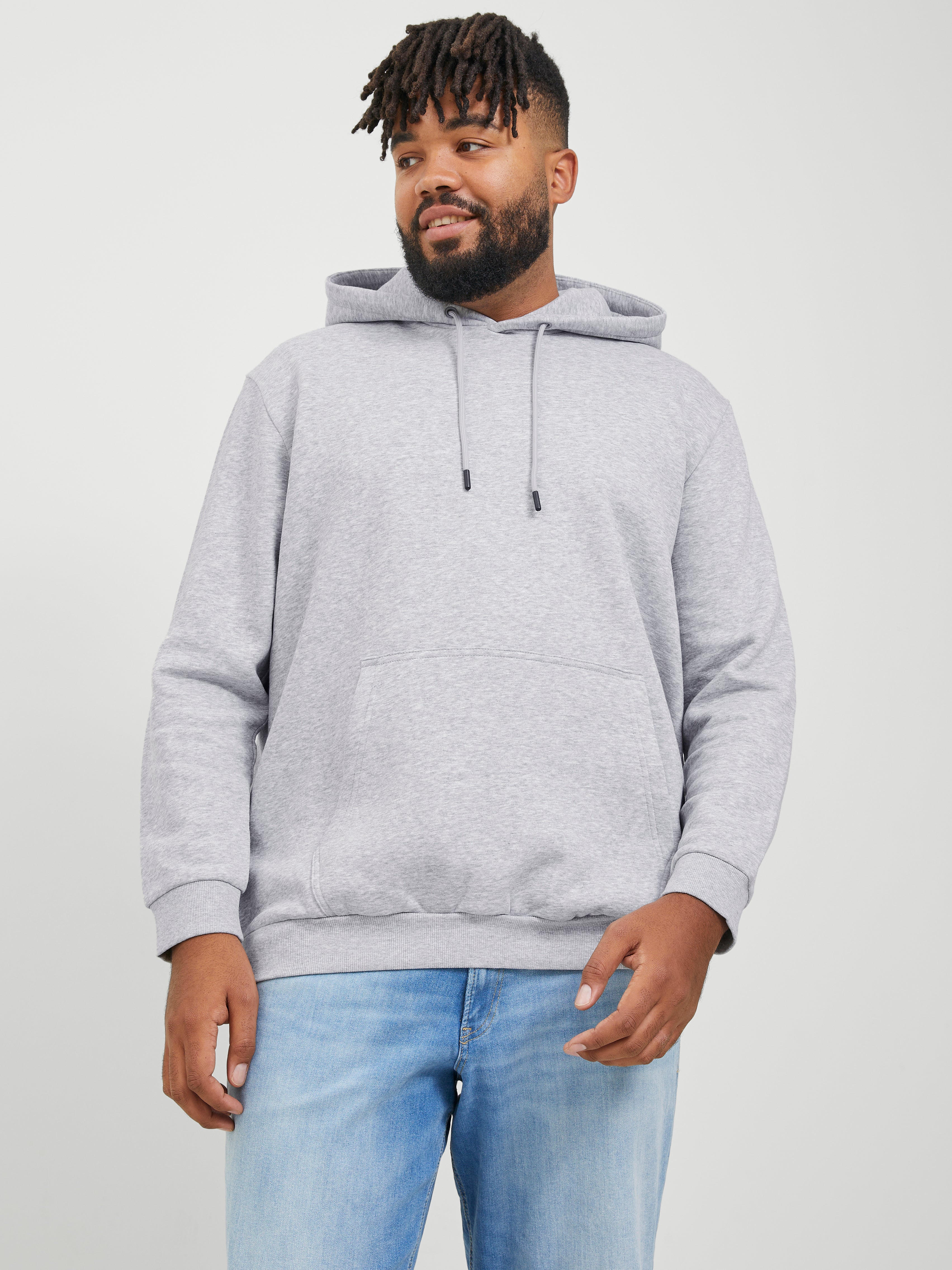 Grey plus size hoodie sale