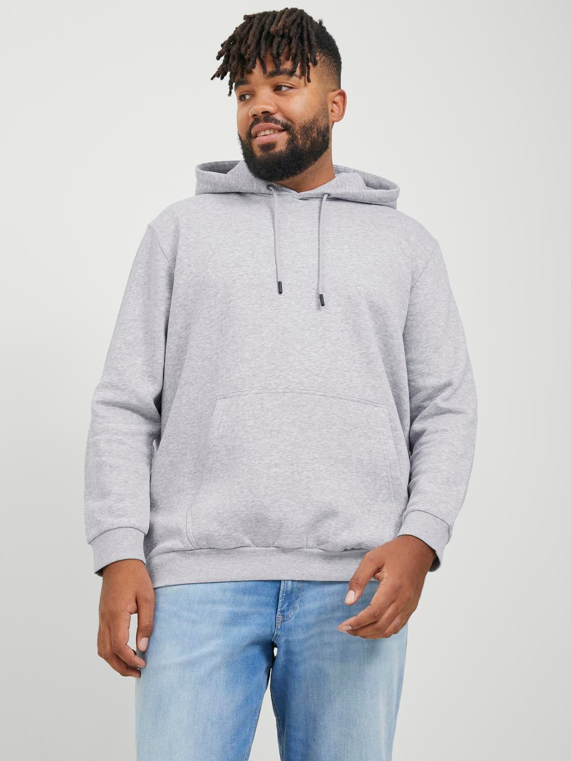 Plus Size Einfarbig Kapuzenpullover