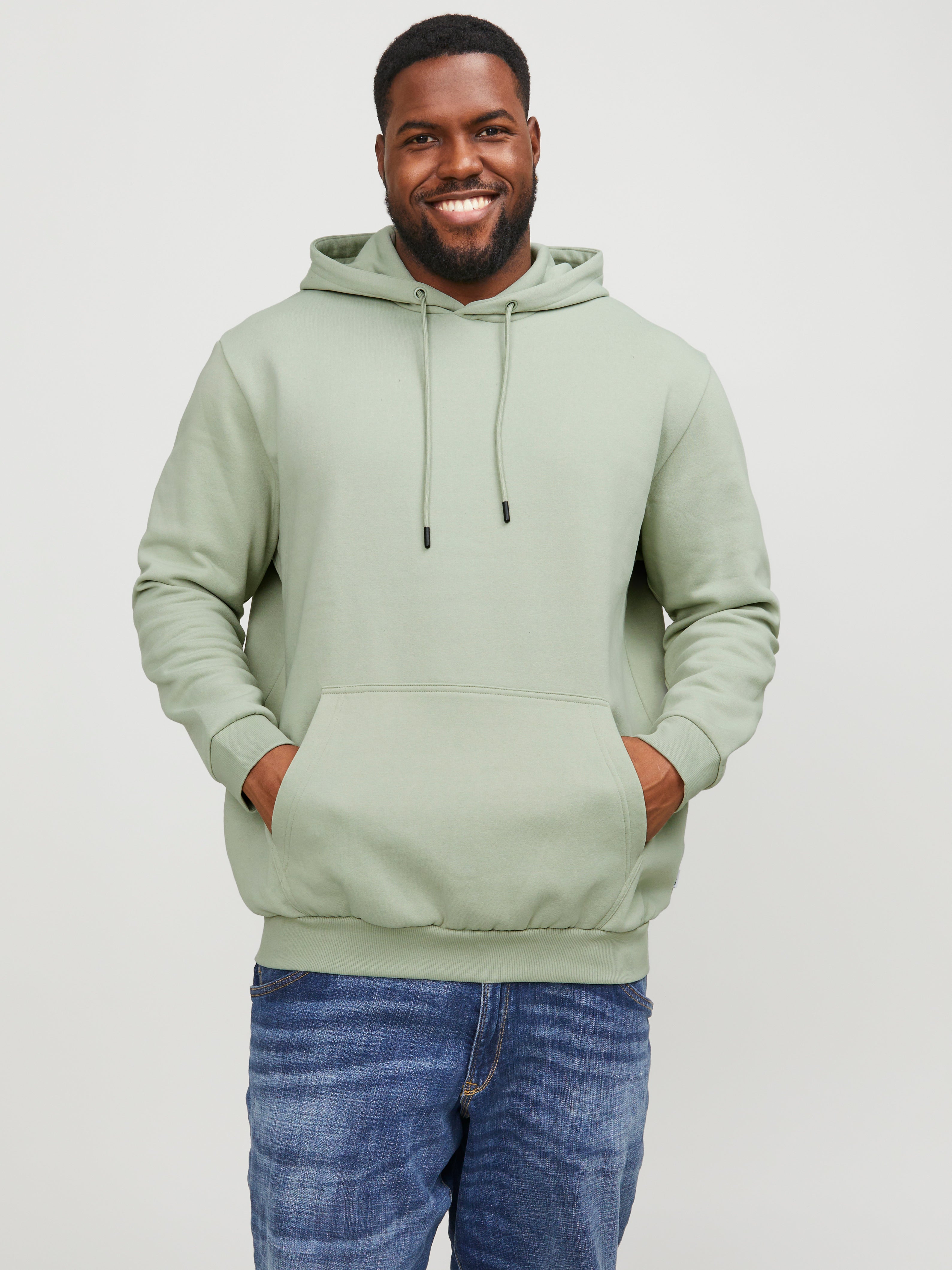 Jack & Jones Plus Size Plain Hoodie - 12250595