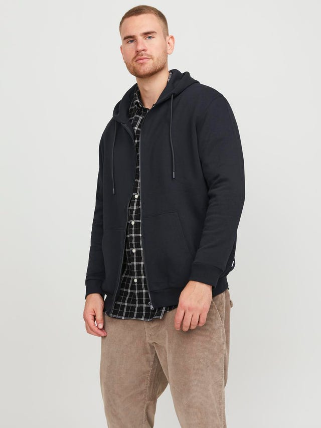 Jack & Jones Plus Plain Zip hoodie - 12250596