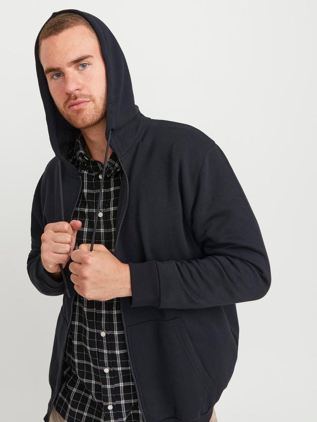 Jack & Jones Plus Plain Zip hoodie - 12250596