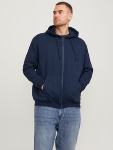 Jack & Jones Plius Vienspalvis Užtrauktukas su gobtuvu -Navy Blazer - 12250596