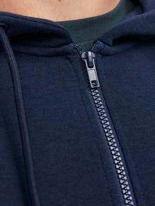 Jack & Jones Plus Size Plain Zip Hoodie -Navy Blazer - 12250596