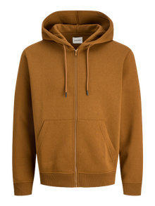 Jack & Jones Plus Size Plain Zip Hoodie -Monks Robe - 12250596