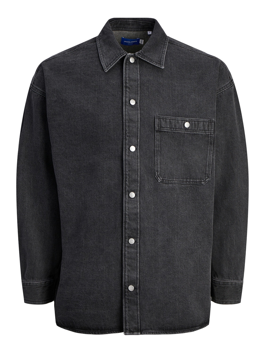 Jack & Jones Camisa de Ganga Wide Fit -Black Denim - 12250602
