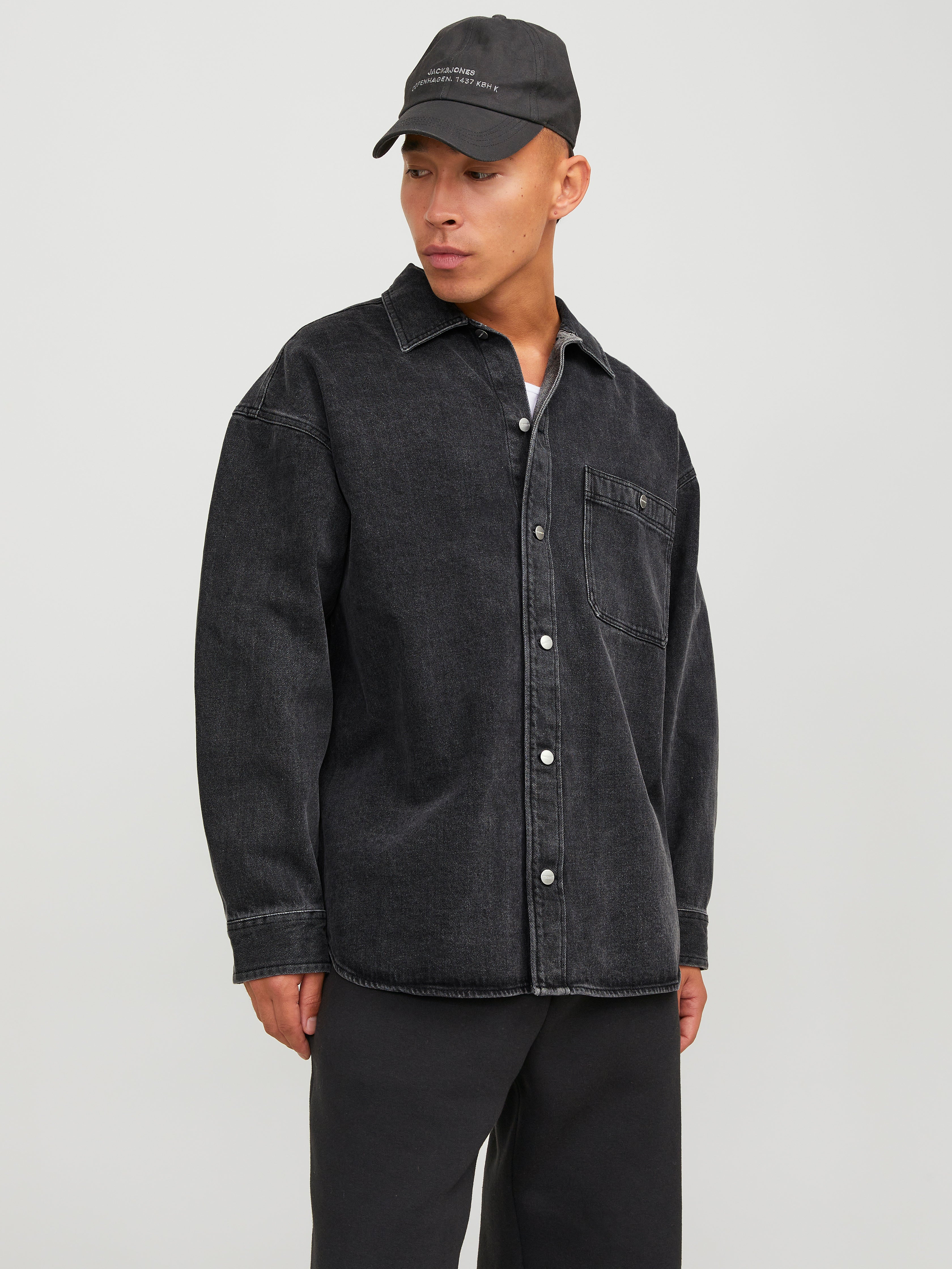 Jack & Jones Wide Fit Denim Shirt - 12250602