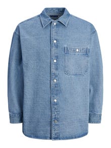 Jack & Jones Camicia in jeans Wide Fit -Light Blue Denim - 12250602