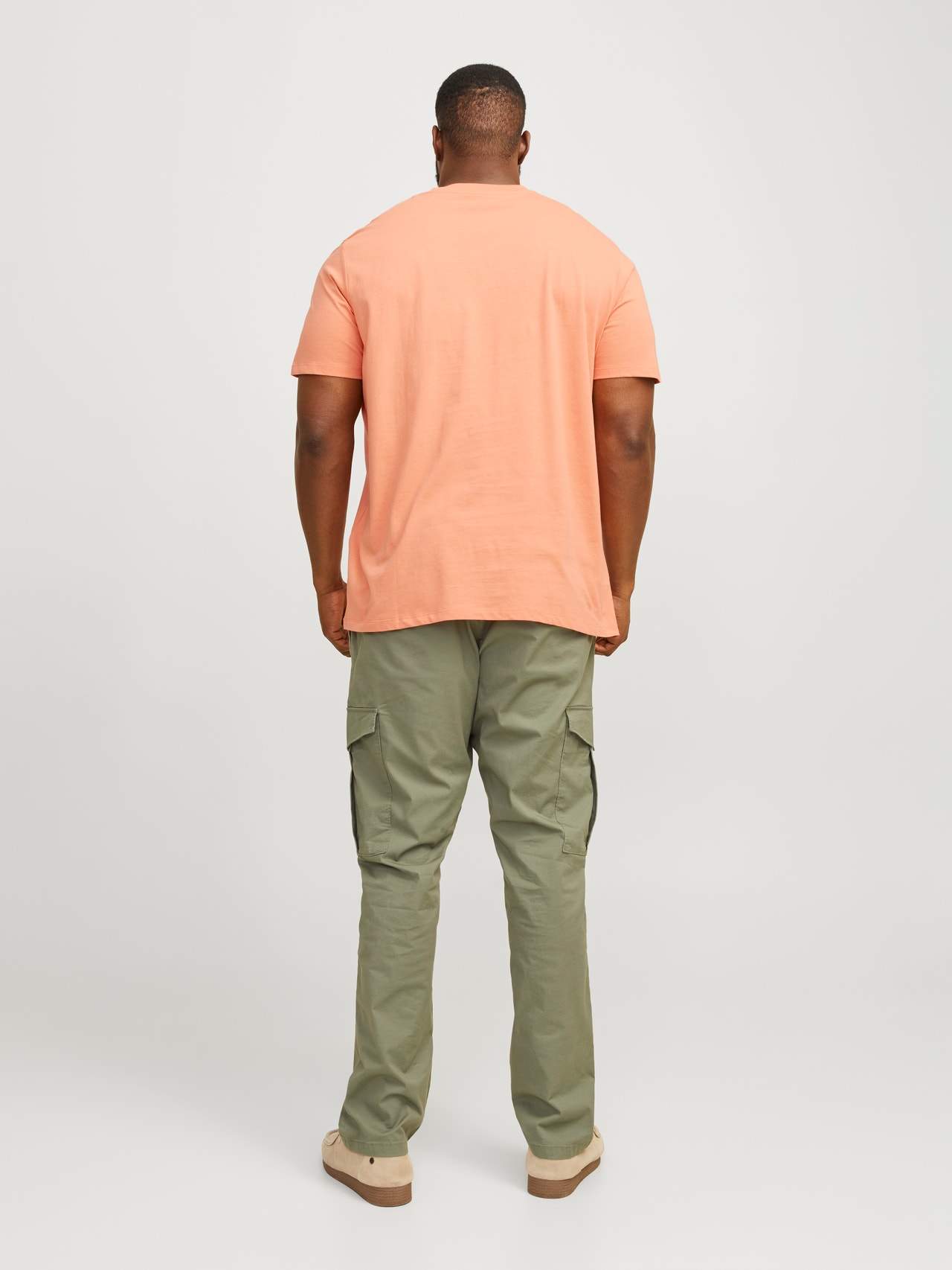 Jack & Jones Plus Size Ensfarvet T-shirt -Canyon Sunset - 12250623