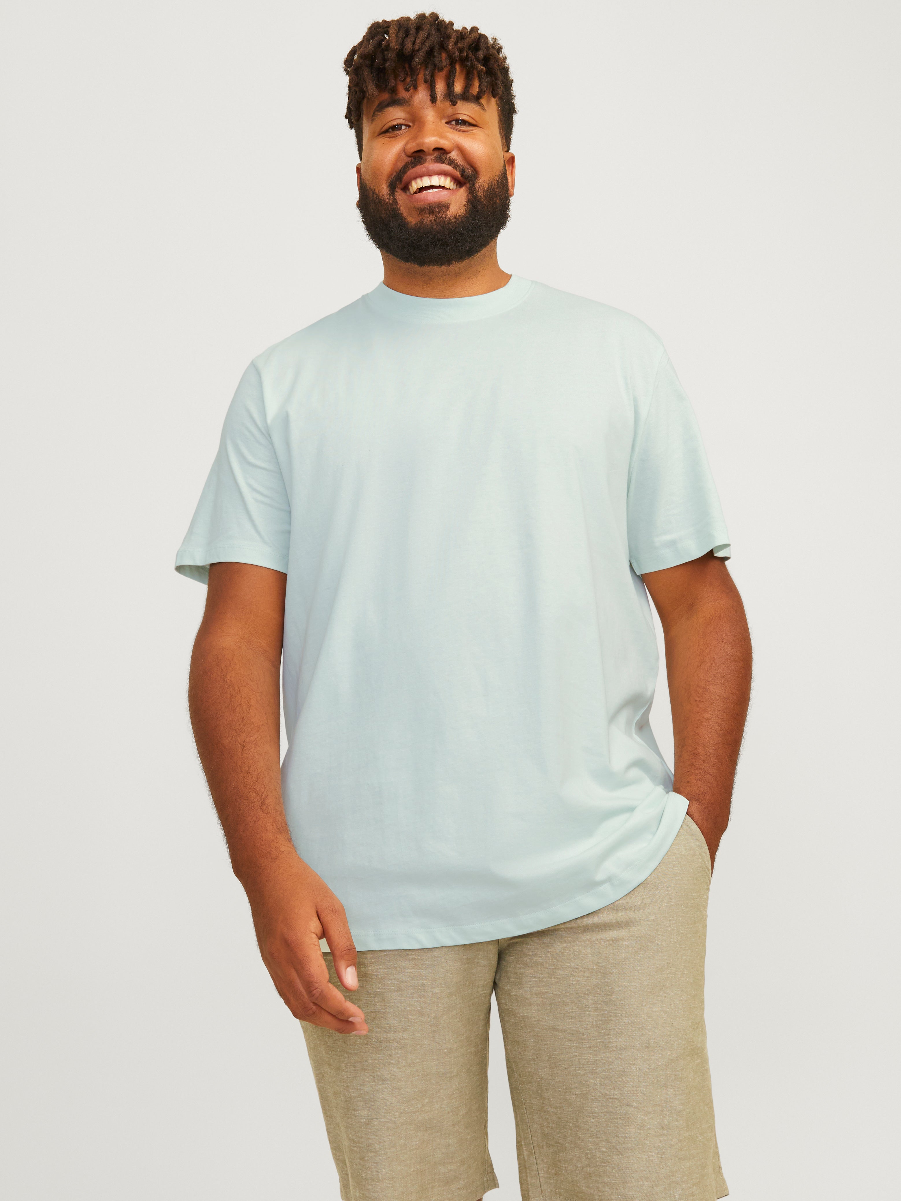 Jack & Jones Plus Size Einfarbig T-shirt - 12250623