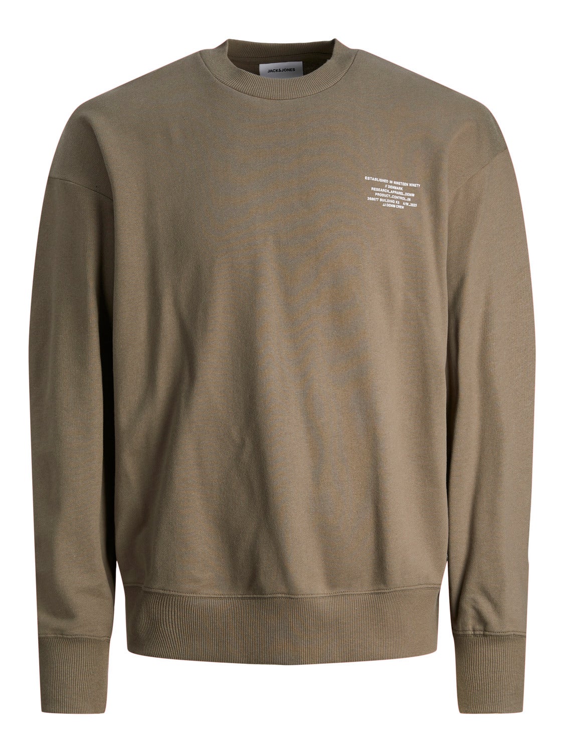 Printed Crewn Neck Sweatshirt | Medium Brown | Jack & Jones®