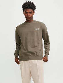 Jack & Jones Printed Crewn Neck Sweatshirt -Bungee Cord - 12250647