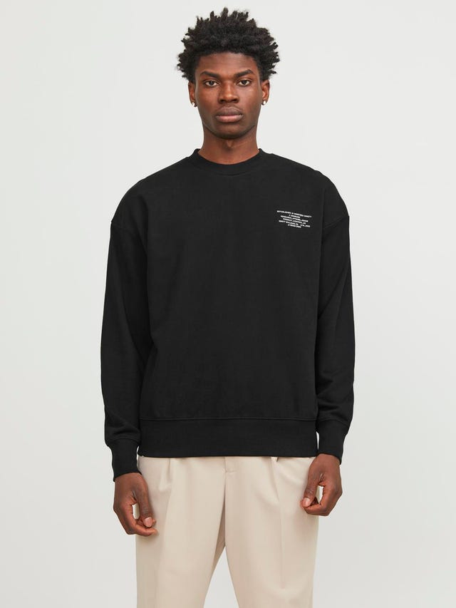 Jack & Jones Printed Crew neck Sweatshirt - 12250647