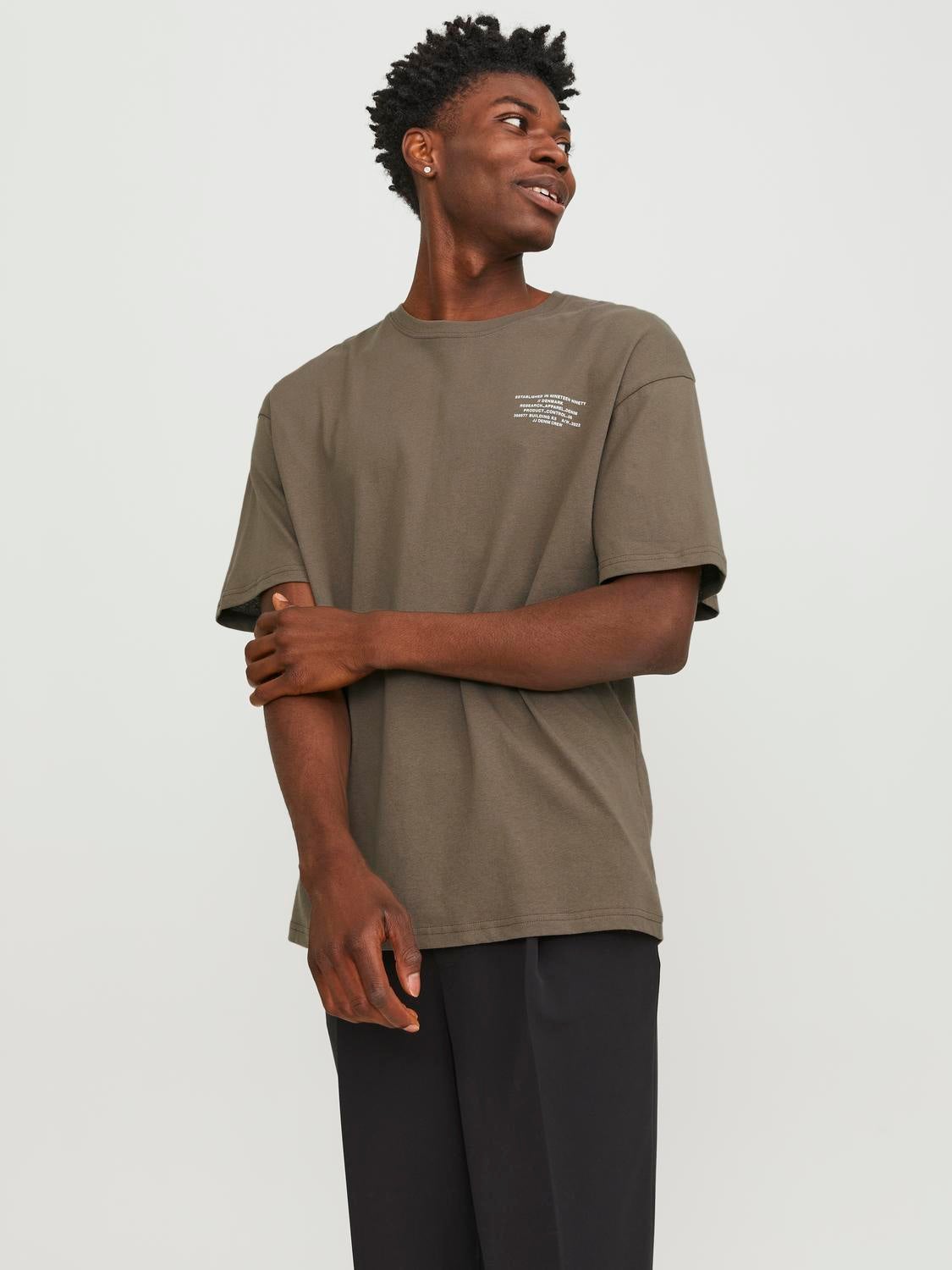T-shirt Imprimé Col Rond - Jack & Jones - Modalova