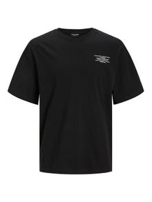 Jack & Jones Nadruk Okrągły dekolt T-shirt -Black - 12250651