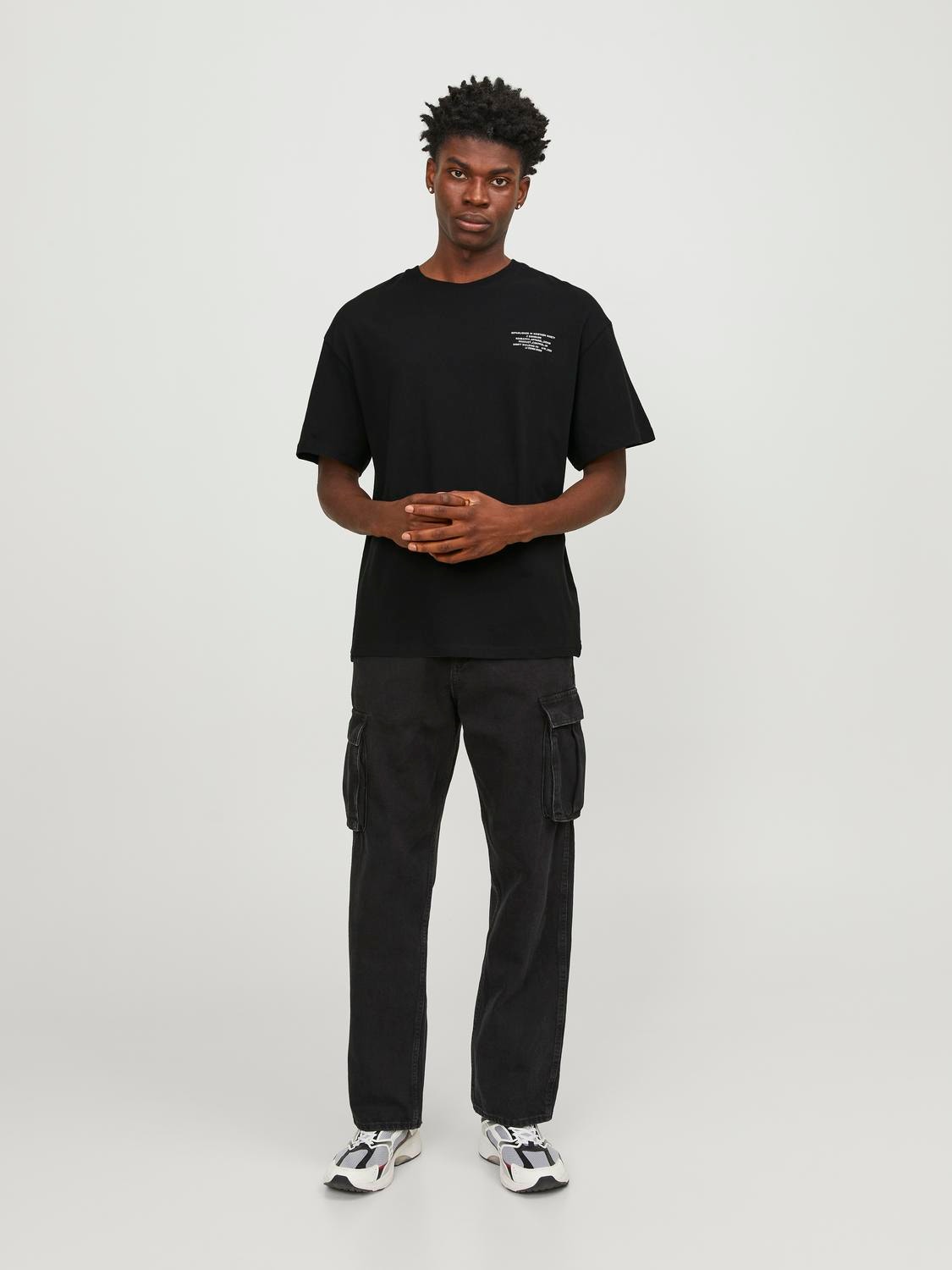 Jack & Jones T-shirt Estampar Decote Redondo -Black - 12250651