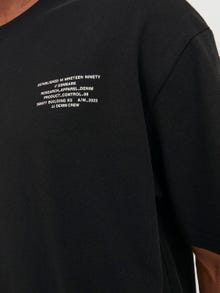 Jack & Jones Printed Crew neck T-shirt -Black - 12250651