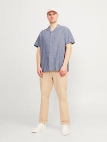 Jack & Jones Plus Size Camisa Slim Fit -Faded Denim - 12250653