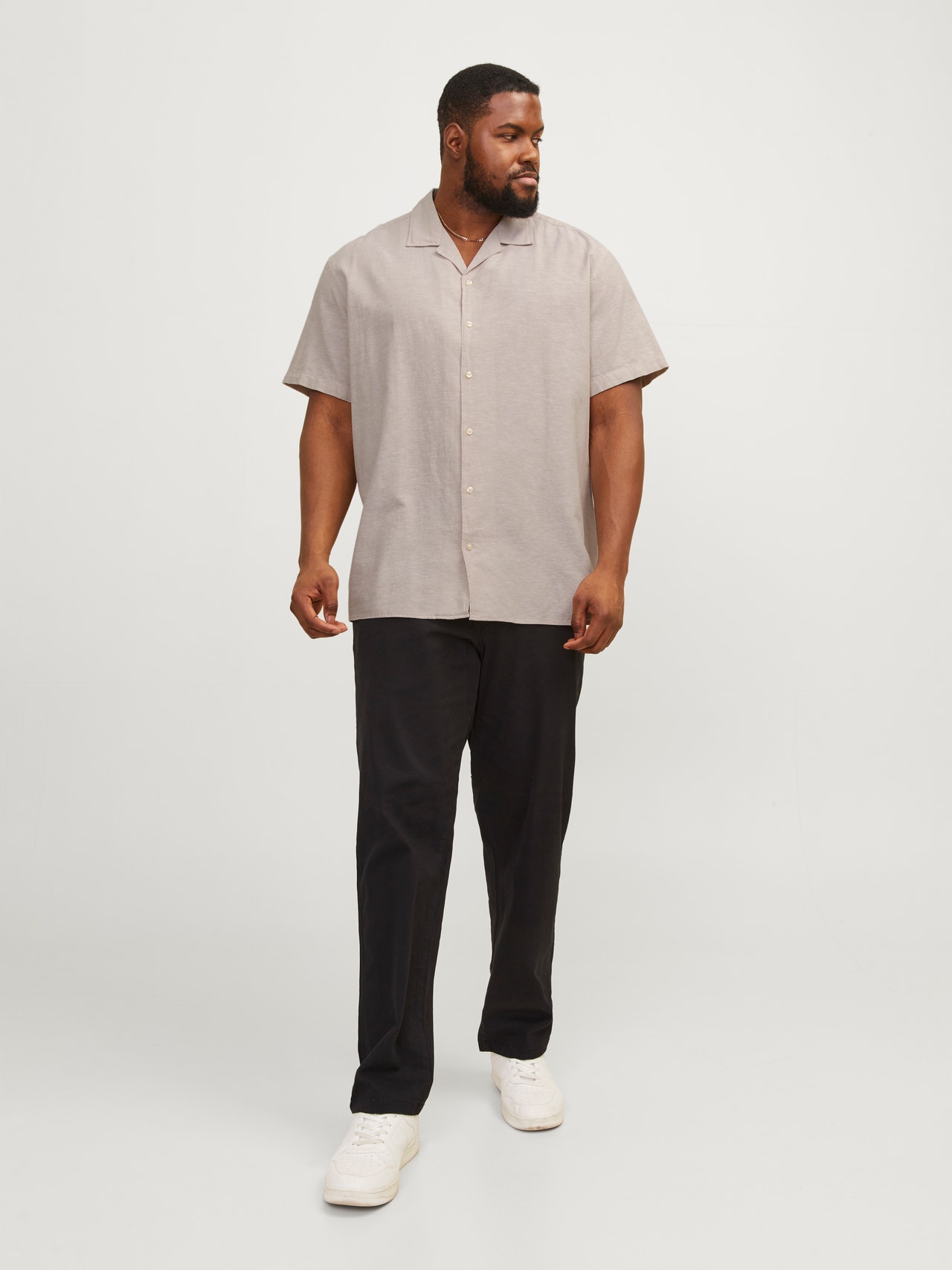 Jack & Jones Plus Size Slim Fit Overhemd -Crockery - 12250653