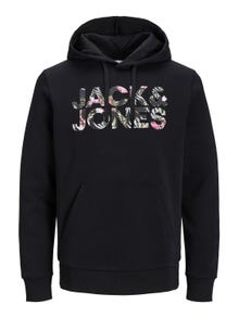 Jack & Jones Logo Mikina s kapucí -Carbon - 12250682