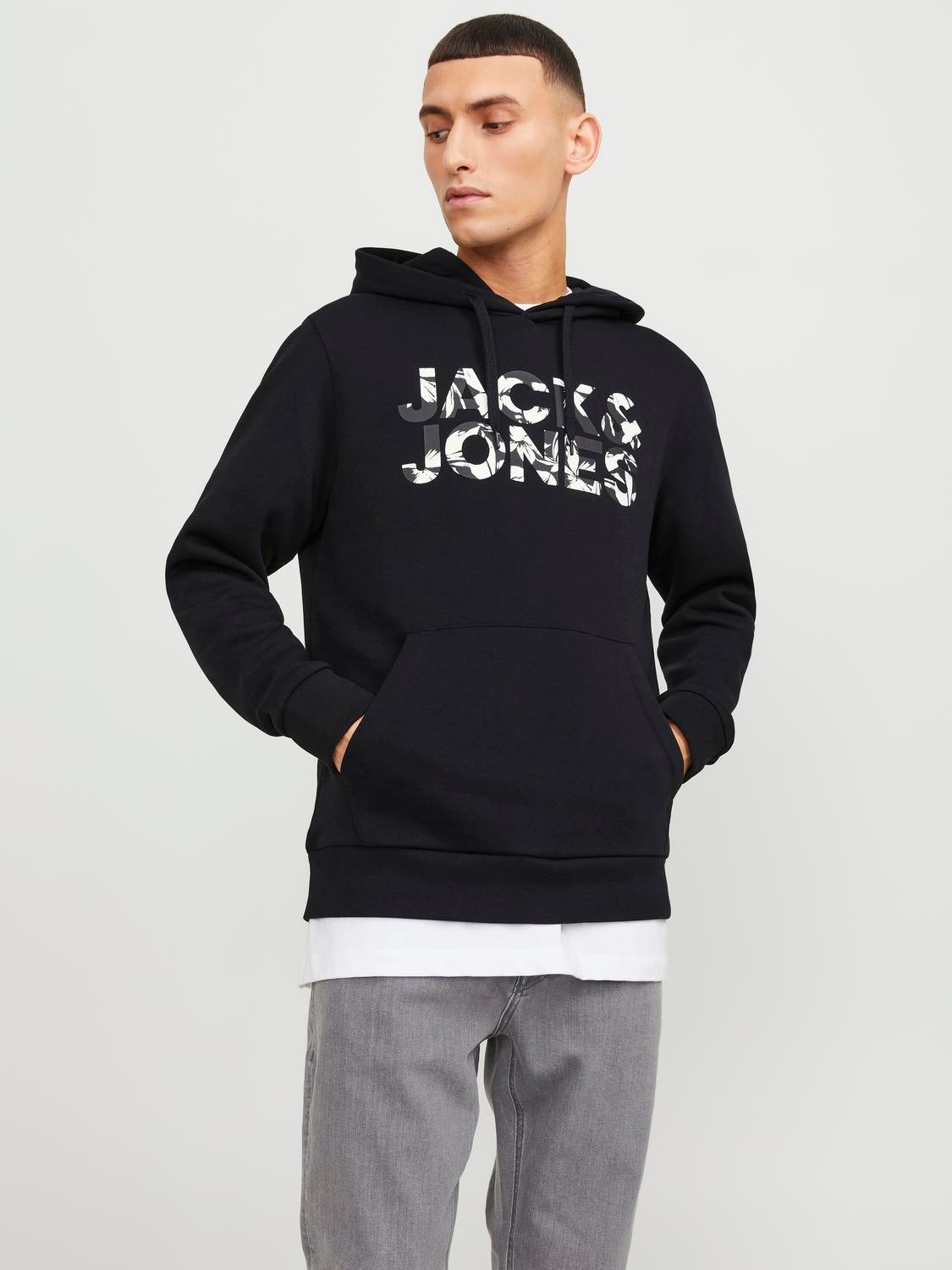 Homme Jack And Jones Sweat Capuche Logo Noir | Sweats - Pulls · Bflyevents