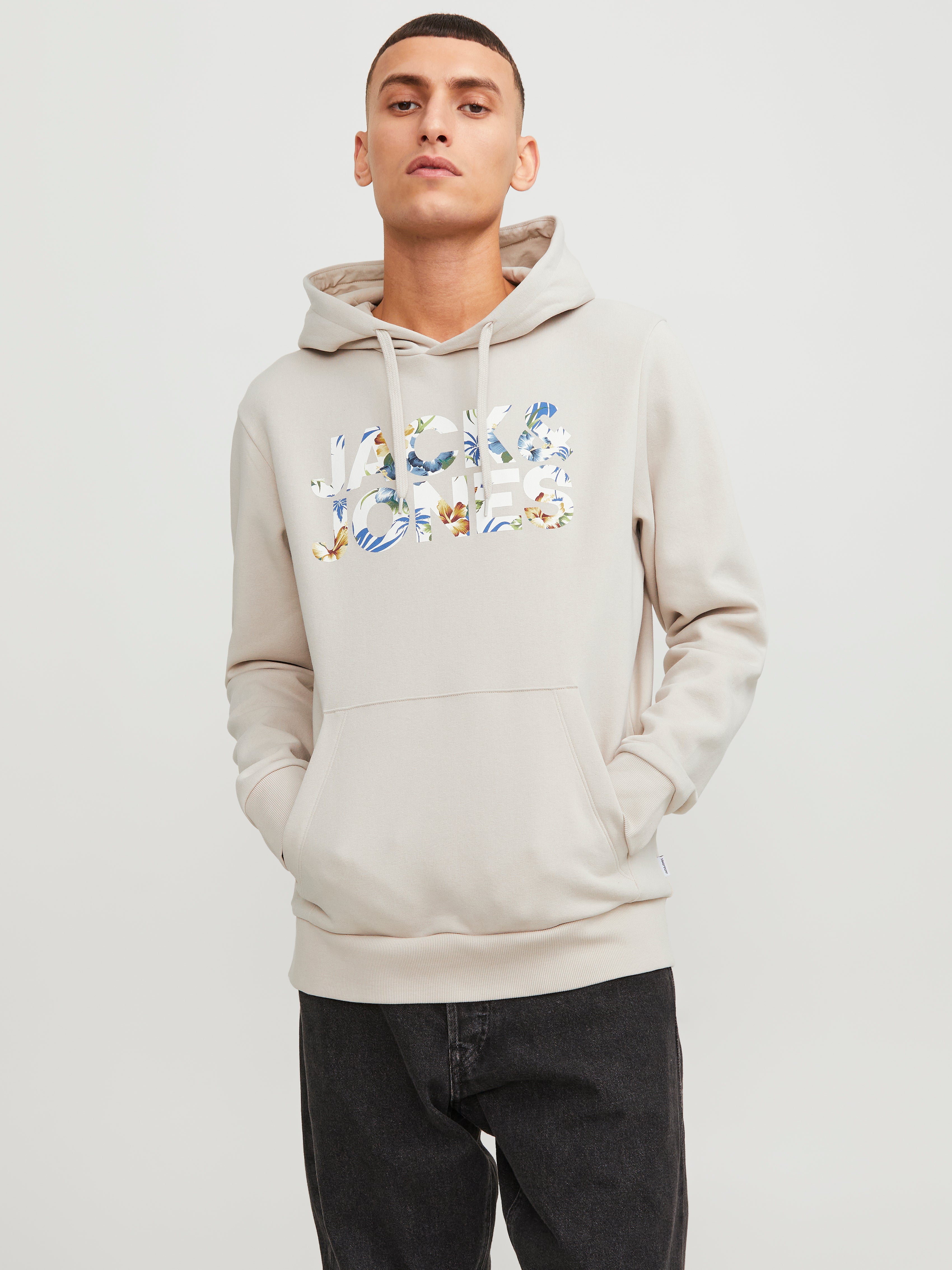 JACK & JONES Sweat Zip Hood Pls Jjmakoto-Felpa con Cappuccio