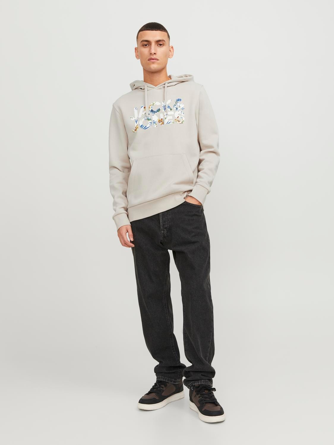 Jack & Jones Φούτερ με κουκούλα -Moonbeam - 12250682