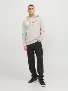 Jack & Jones Felpa con cappuccio Con logo -Moonbeam - 12250682