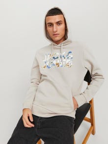 Jack & Jones Felpa con cappuccio Con logo -Moonbeam - 12250682