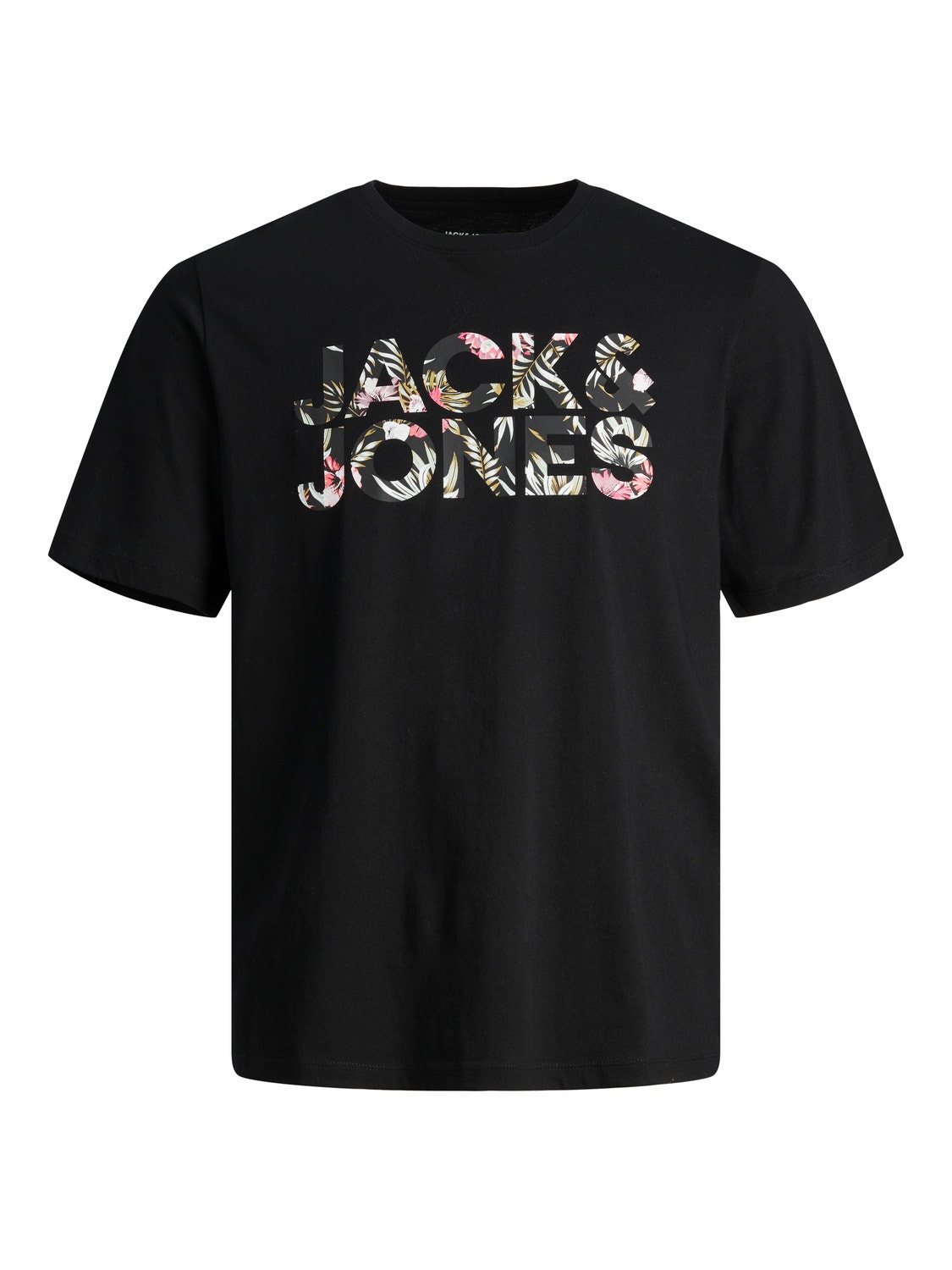 Jack & Jones Logo Ümmargune kaelus T-särk -Carbon - 12250683