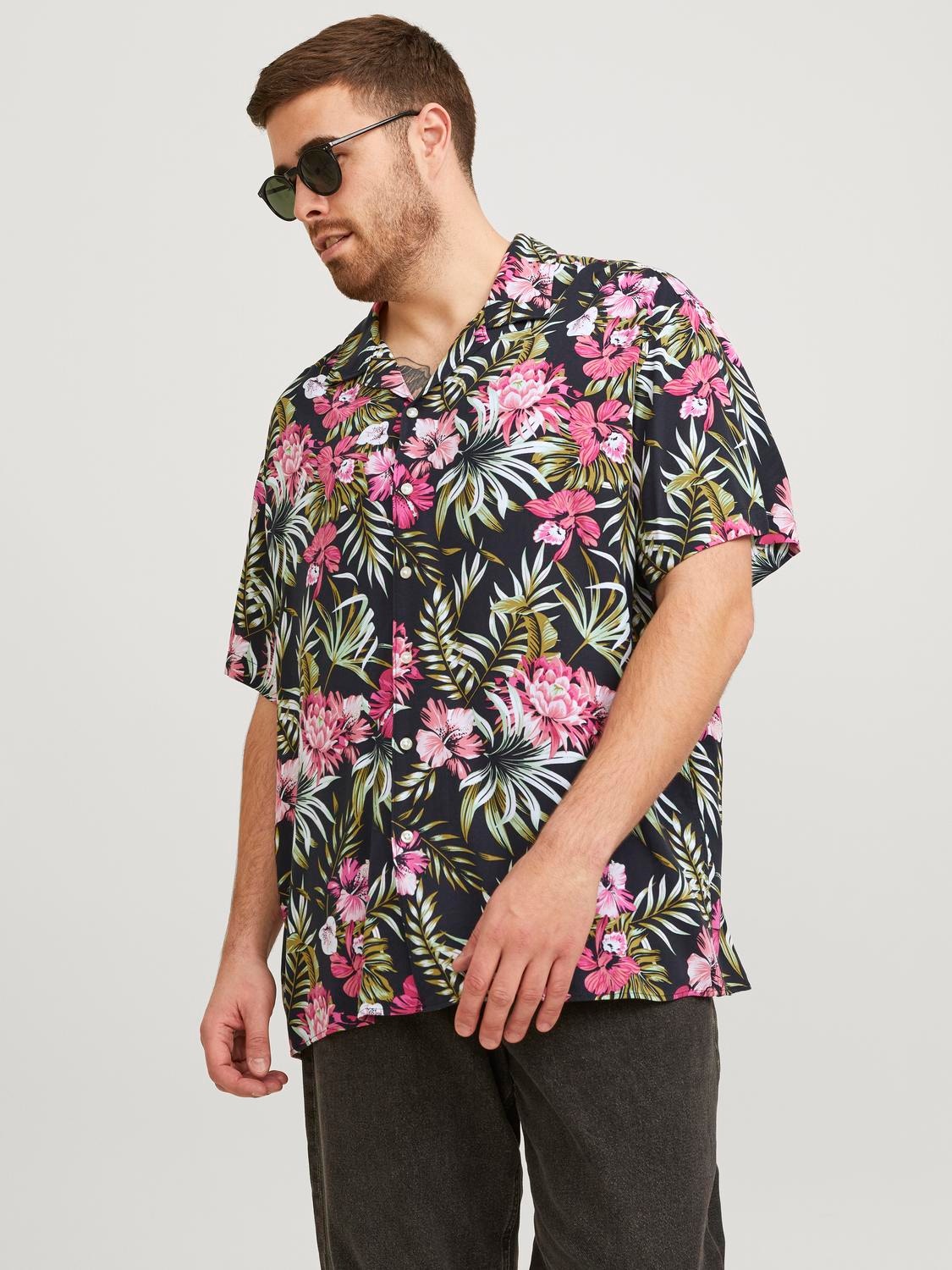 Jack & Jones Plus Size Camisa Relaxed Fit -Pink Nectar - 12250684
