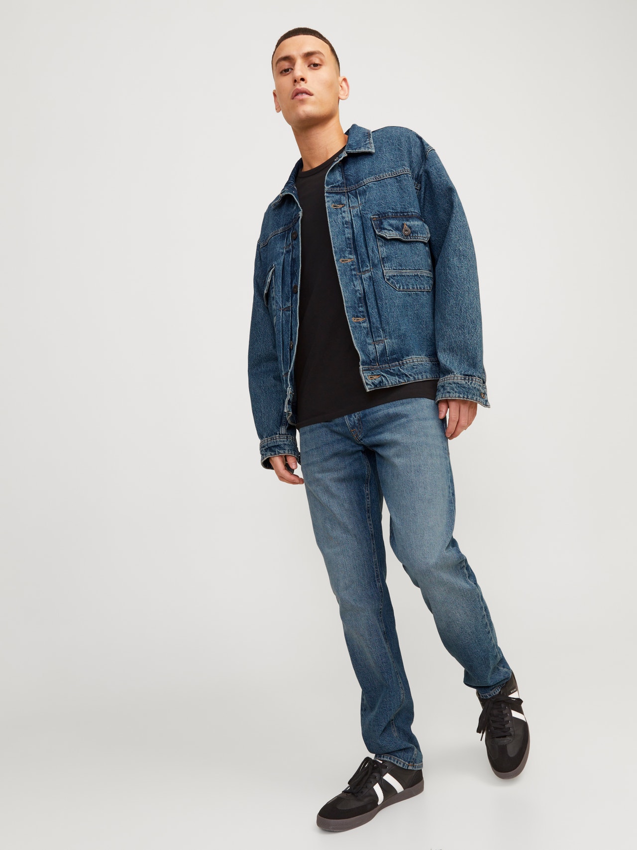 Jack & Jones JJIMIKE JJORIGINAL SBD 517 Tapered fit Teksad -Blue Denim - 12250699