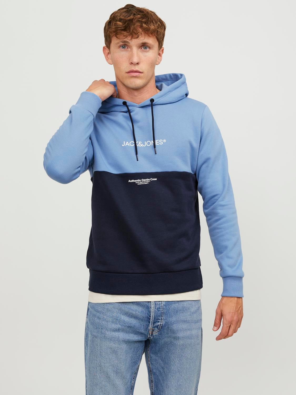 Logo Hoodie | Medium Blue | Jack & Jones®