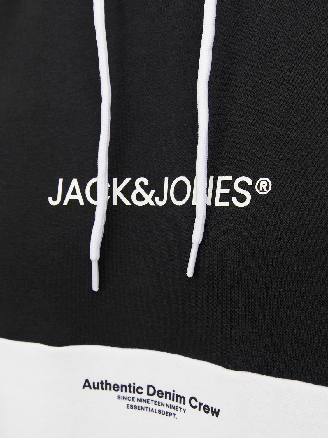 Jack & Jones Logo Hoodie -Black - 12250702