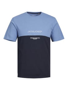 Jack & Jones Logo Crew neck T-shirt -Pacific Coast - 12250703