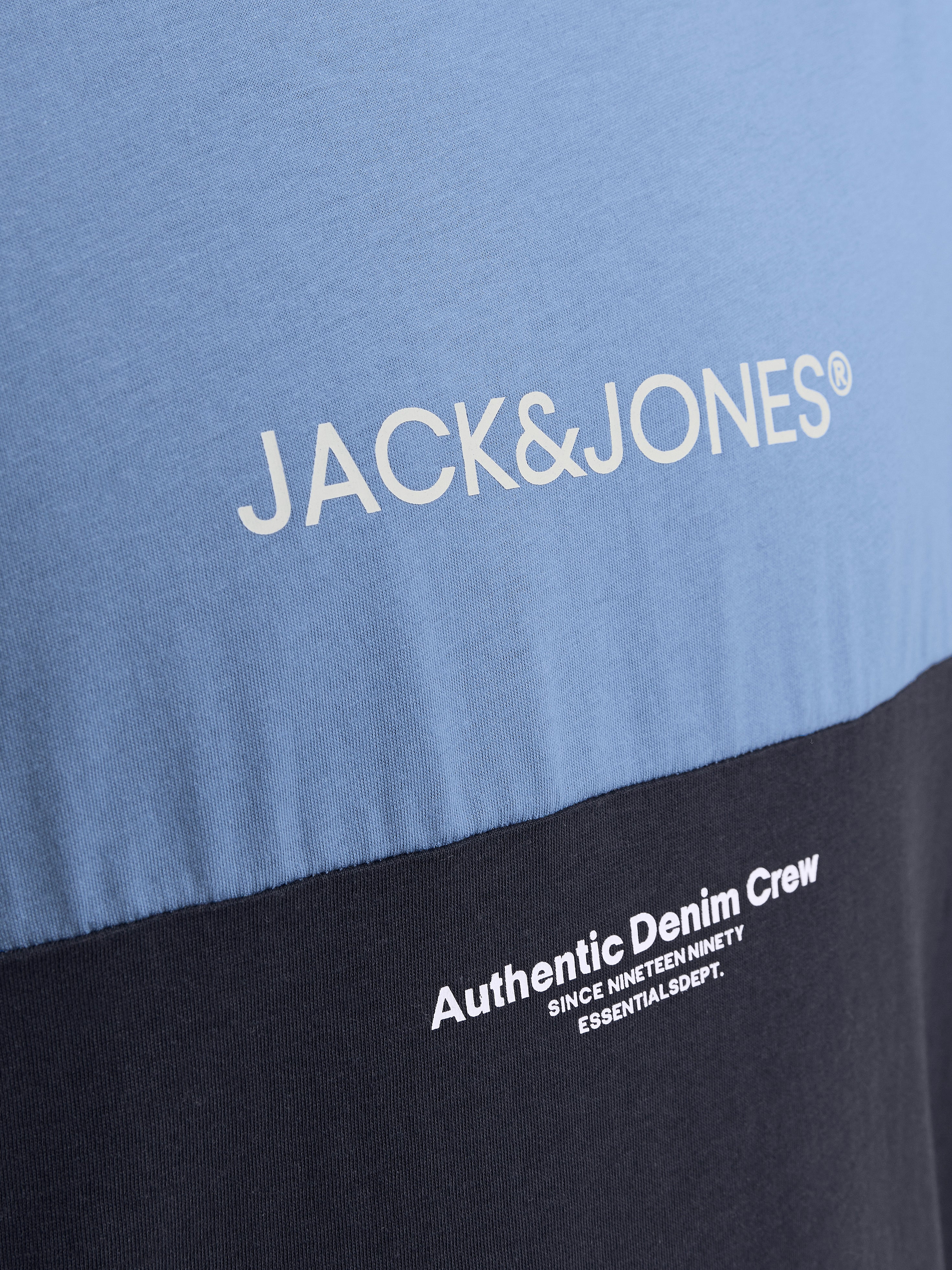 JACK & JONES Herren T-Shirt - Einfarbiges Basic Shirt Aus Baumwollmix