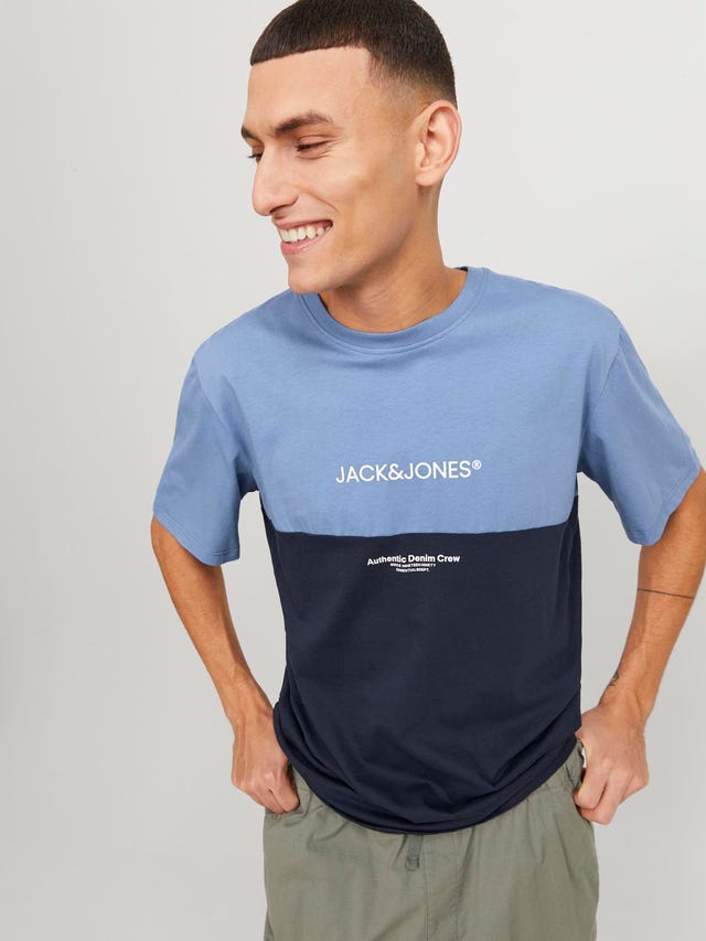 Jack & Jones Logotipas Apskritas kaklas Marškinėliai - 12250703