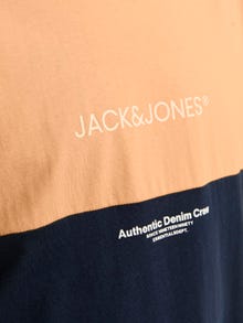 Jack & Jones Logo Rundhals T-shirt -Apricot Ice  - 12250703