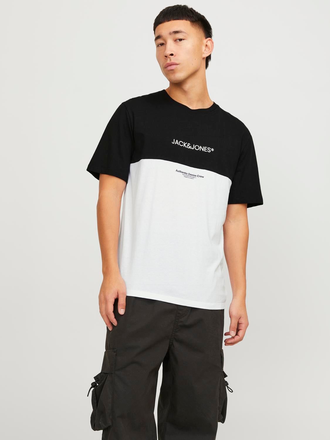 T-shirt Imprimé Col Rond - Jack & Jones - Modalova