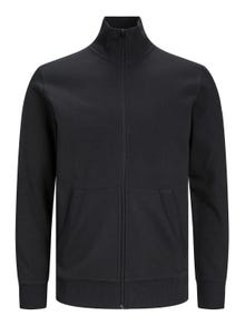 Sweat à Fermeture éclair 1/4 Homme - Doublure Polaire, Col Haut, Manches Longues - Coupe Athlétique, Couleurs Unies (bleu, Noir, Gris, Olive, Crème)