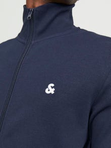 Jack & Jones Logo Zip Sweatshirt -Navy Blazer - 12250737