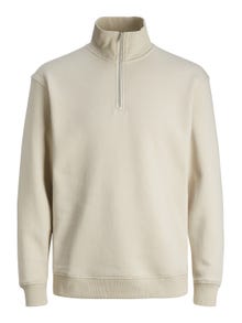 Jack & Jones Einfarbig Sweatshirt mit halbem Reißverschluss -Moonbeam - 12250747