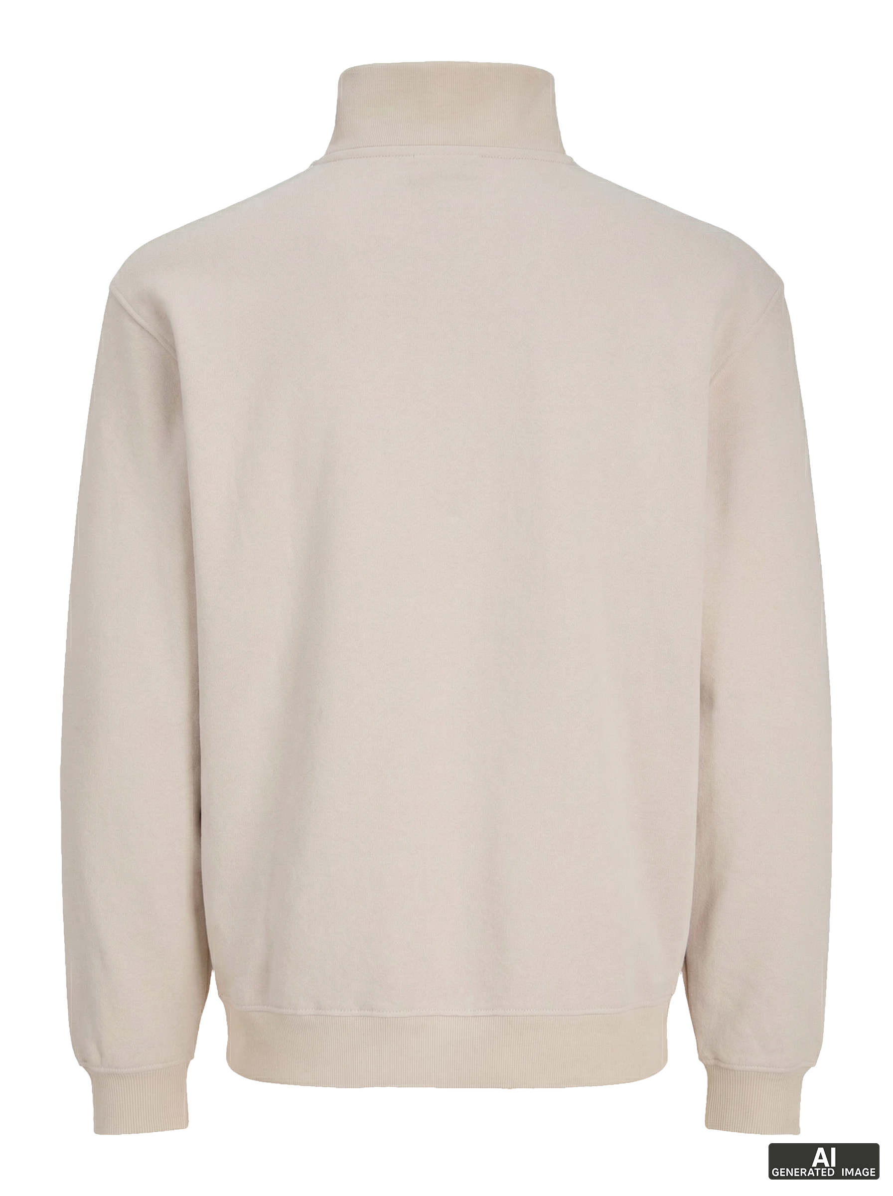 Thumbnail - Einfarbig Sweatshirt Mit Halbem Reißverschluss