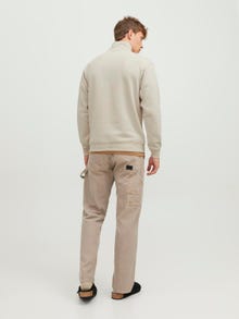 Jack & Jones Einfarbig Sweatshirt mit halbem Reißverschluss -Moonbeam - 12250747