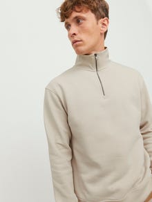 Jack & Jones Vienspalvis Bliuzonas su pusiau užtrauktuku -Moonbeam - 12250747