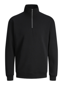 Jack & Jones Vienspalvis Bliuzonas su pusiau užtrauktuku -Black - 12250747