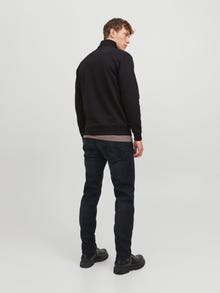 Jack & Jones Vienspalvis Bliuzonas su pusiau užtrauktuku -Black - 12250747