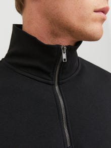 Jack & Jones Vienspalvis Bliuzonas su pusiau užtrauktuku -Black - 12250747