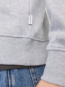 Jack & Jones Einfarbig Sweatshirt mit halbem Reißverschluss -Light Grey Melange - 12250747